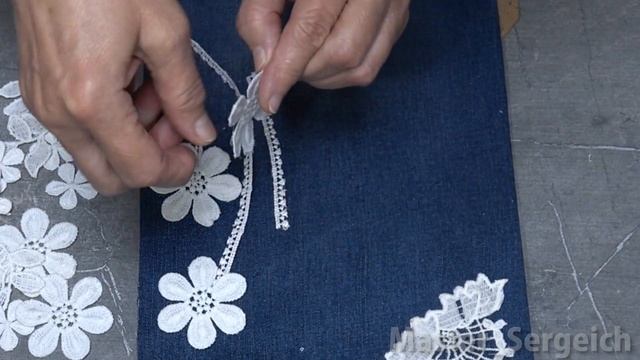 I took a variety of lace, old jeans and made an awesome fashion piece! lace crafts, lace decor