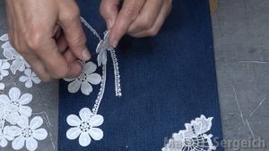 I took a variety of lace, old jeans and made an awesome fashion piece! lace crafts, lace decor