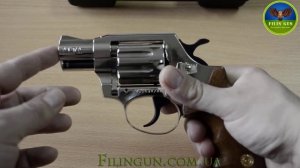 Револьвер под патрон Флобера Alfa мод 420 2" (никель, дерево)