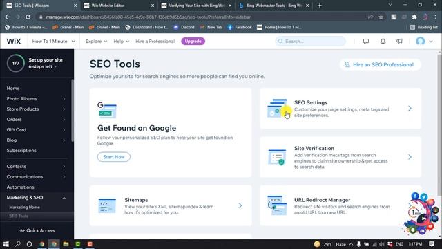 How to verification wix with bing 2025