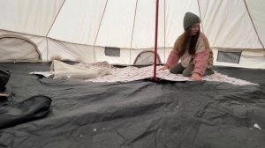 Тест новой палатки с печкой в зимнем лесу