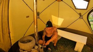 ОБЗОР МОБИЛЬНОЙ БАНИ MIRCAMPING. НАГОНЯЕМ ЖАР ПЕЧЬЮ ЭКОНОМКА. КАКИМ БУДЕТ ТЕМПЕРАТУРУНЫЙ МАКСИМУМ?