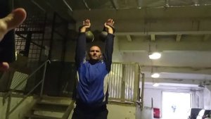 гири в подвале, тренировка с гирями!