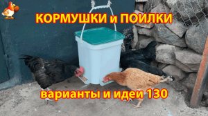 Кормушка курам из квадратного ведра бункерная понравилась несушкам