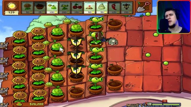 С КРЫШИ ЛУЧШЕ ВИДНО ⇶ Plants vs. Zombies Unnamed Mod Original №11 смотреть онлайн