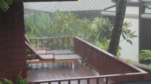 Тропический ливень в Тайланде