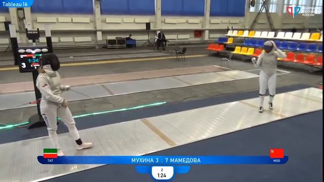 Первенство России U-23 2021, РЖЛ Т16 Мухина - Мамедова