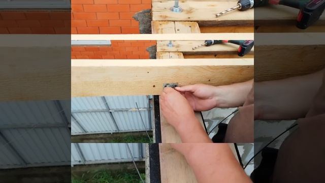 Крепление балок к мауэрлату. #домсвоимируками #строим
