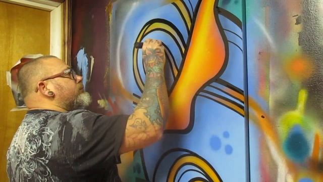 graffiti tattoo workstation #5 with molotow spry cans and one4all markers