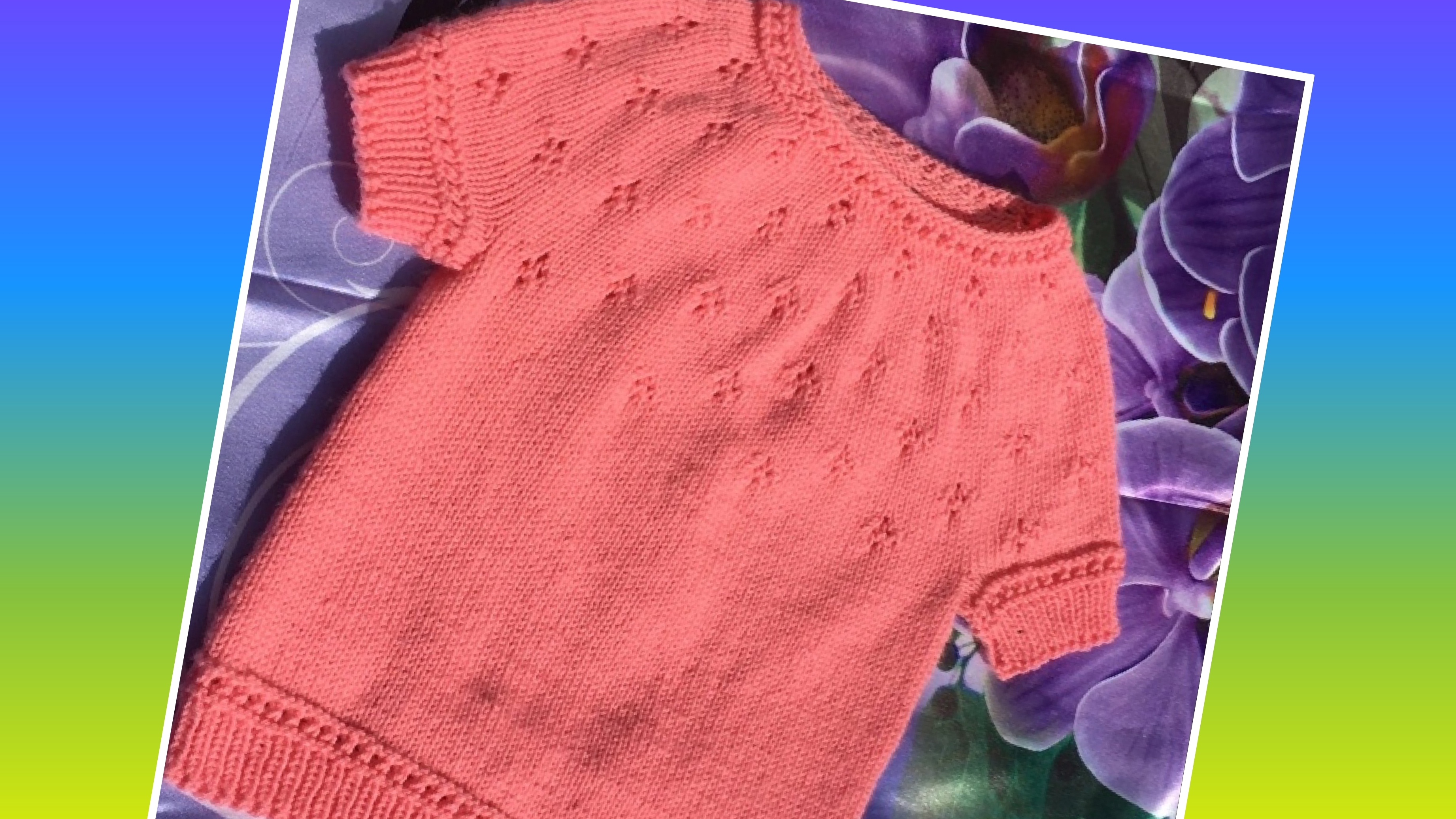 Детская кофточка на круглой кокетке🧶 Часть 2⚡Завершение🧶