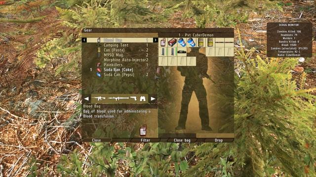 Краткий мануал использования рюкзака/инвентаря в DayZ смотреть онлайн