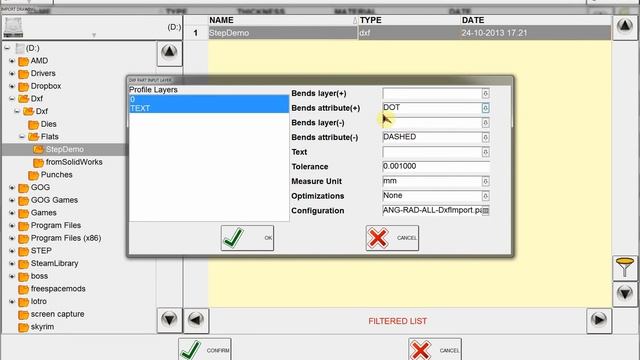 How to import a flat DXF to NexT CNC control on Toskar press brake