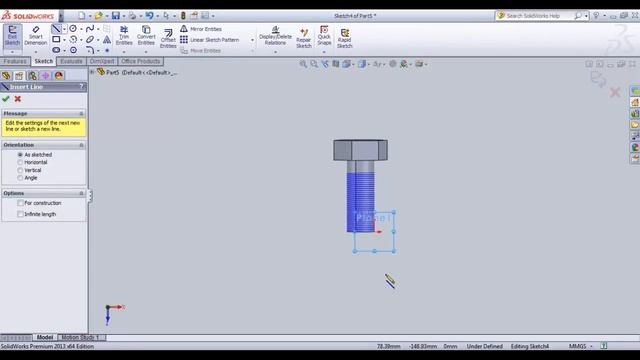 Solidworks Tutorial | Design and assembly of nut and bolt in Solidworks (Part 2)