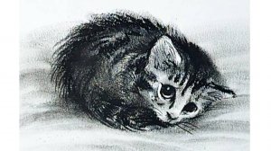 Рисуем маленького котенка сухой пастелью и угольным карандашом.