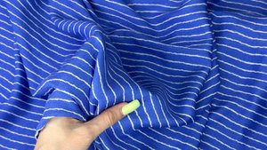 Штапель Полоска на синем