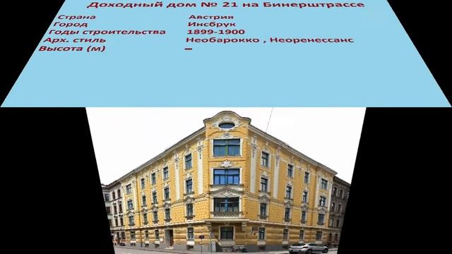 Доходный дом № 21 на Бинерштрассе (Инсбрук) смотреть онлайн