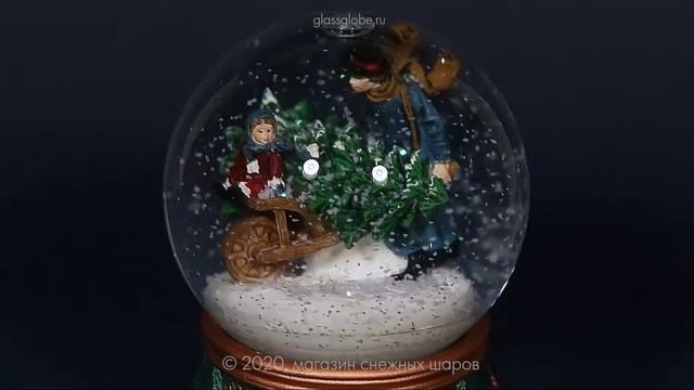 Снежный шар "С ёлочкой домой" смотреть онлайн
