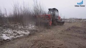 Измельчитель веток. Расчистка участка с помощью мульчера SEPPI MIDIFORST DT hyd
