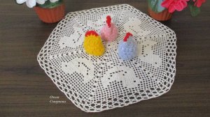 САЛФЕТКА "ВЕСЕЛЫЕ КУРОЧКИ". ЧАСТЬ 3
