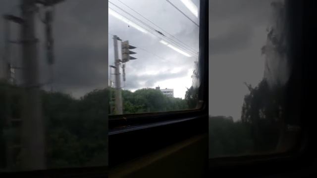 Электричка, между, Ленинградской, и, Тушино, Москва, июнь, 2017 смотреть онлайн