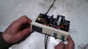 Самодельный лабораторный блок питания  из блока питания принтера и понижающего DC-DC ghtj,hfpjdfntk.