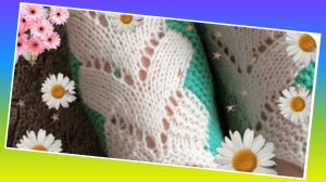 Двухцветные следки спицами🧶