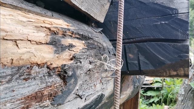 Подъем бани, ремонт и замена нижнего венца, часть первая. смотреть онлайн