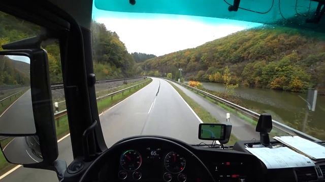 Утро в Германии / Дождливая дорога до выгрузки /Немецкий Дальнобой смотреть онлайн