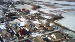 Полет дрона зимой ДРОН I900