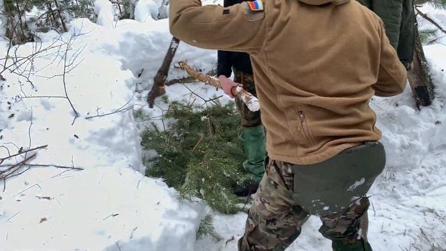 Duo bushcraft, днёвка, минимум снаряжения, приготовление пищи, разведение огня.