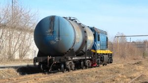 ТГМ6А-2149 с цистерной отправляется со станции Раздельная