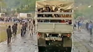 345 ОПДП Абхазия.  Гуманитарка в Ткварчели 2 1993г