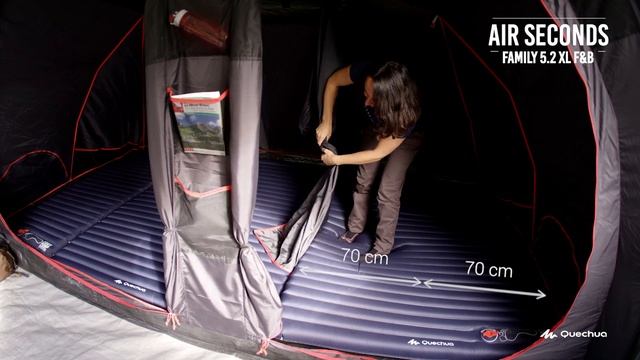 Надувная палатка Fresh&Black Quechua ( 5 местная семейная палатка Air Seconds 5.2 XL ) | Декатлон