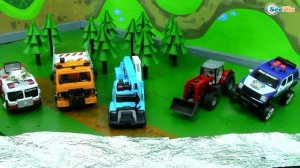 Машинки для детей Кран, Трактор и Грузовик Мультфильмы для Детей Мультики про машинки