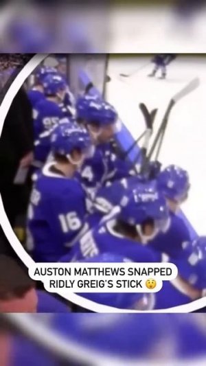 Auston Matthews Snaps Ridley Grieg's Stick