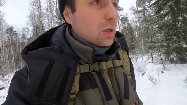 Одиночный лыжный поход в лес \ Кого-то раздели в лесу \ Нашел следы принципиального охотника