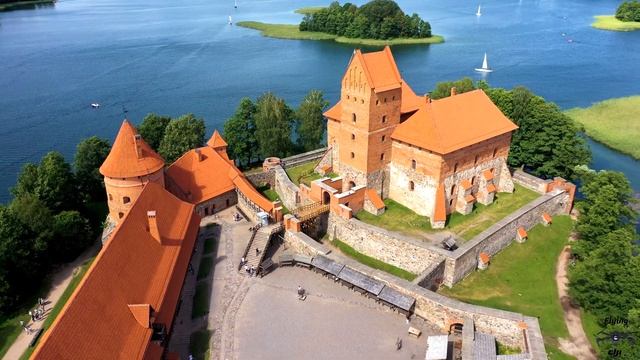 Lithuania -Trakai. Литва - Тракай. Summer 2020. 4K Video. DJI Mavic 2 Pro