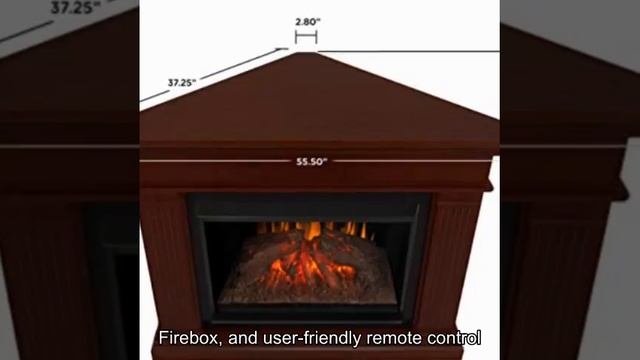 Real Flame Kennedy Grand Corner Electric Fireplace Dark Walnut