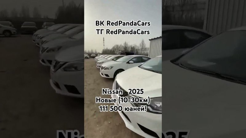 #Nissan #Sylphy #2025 года в наличии.  У всех машин пробег 10-30 км,  цена 111.500 юаней
