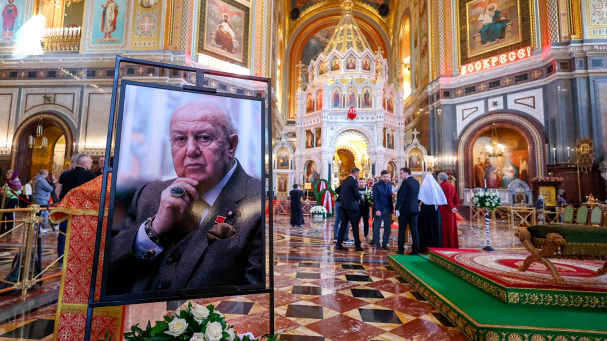 Прощальная церемония с Зурабом Церетели прошла в храме Христа Спасителя в Москве