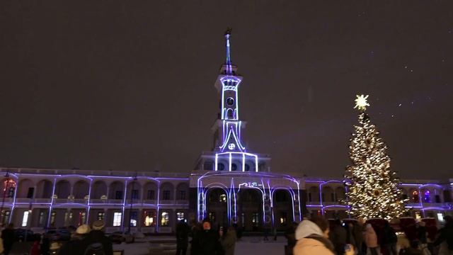 Новогодняя Москва Речной вокзал. смотреть онлайн