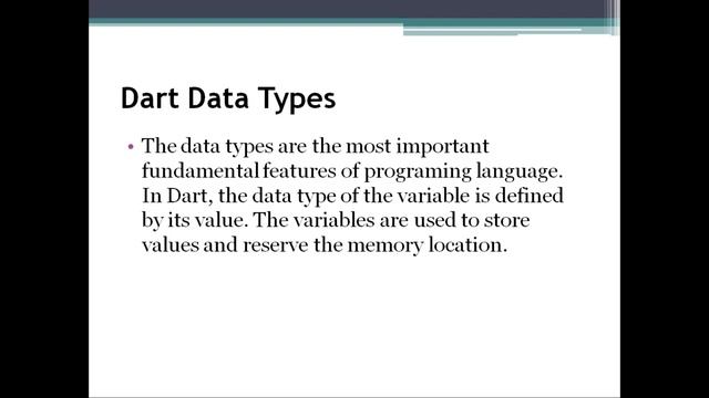 Dart Data Type | What is data type in dart | dart programming language | #Part18