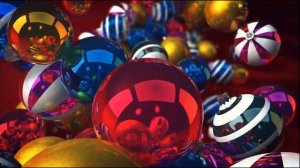 Футажи - Фоны Два фрагмента Новогодние Игрушки