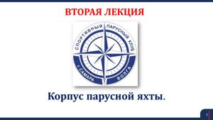 Яхтинг Лекция 2 Корпус парусной яхты 2025