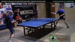 Medium pips BH attack technique Slowmotion YINHE Pluto 1.8 mm техника атаки средними шипами