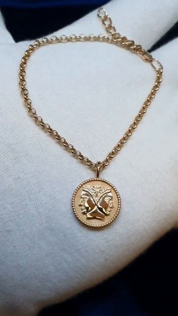 Подвеска Янус двуликий из фильма Турист. Красное золота 585 пробы,вес  8,71гр