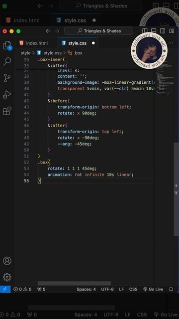 Mastering Triangles & Shades with HTML & CSS - Quick Tutorial #coding #frontendwebdeveloper