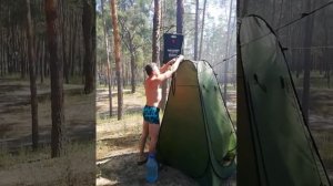 Модернизация туристического душа и обустройство душевой кабины на отдыхе