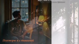 Поговорю я с тишиной/I'll talk with silence.