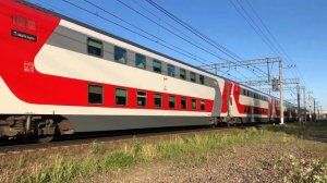 🚇 ЭП20 с фирменным двухэтажным поездом №035А "Северная пальмира" Санкт-Петербург - Адлер.